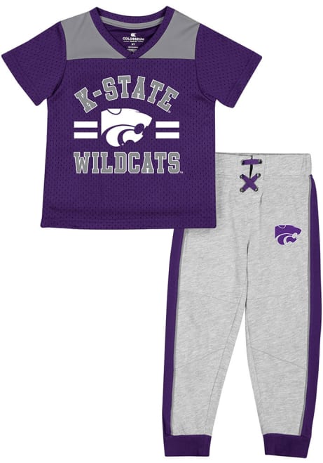 Toddler K-State Wildcats Purple Colosseum Ka Boot It Top and Bottom Set