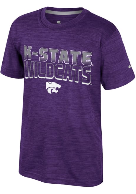 Youth K-State Wildcats Purple Colosseum Creative Control Short Sleeve T-Shirt