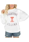 Main image for Womens Illinois Fighting Illini White Gameday Couture Play On Crew Sweatshirt