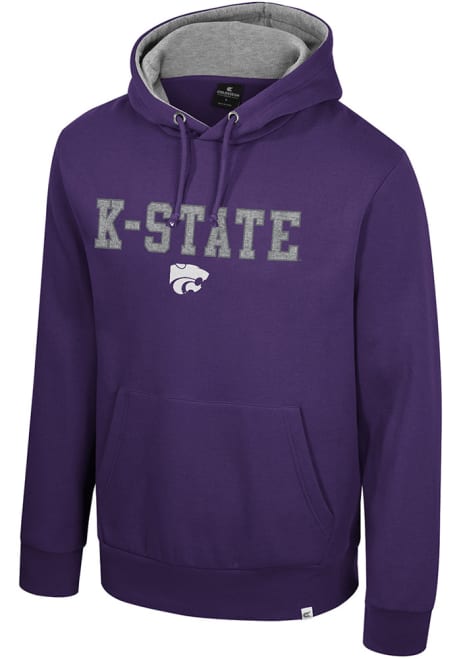 Mens K-State Wildcats Purple Colosseum Nippy Hooded Sweatshirt