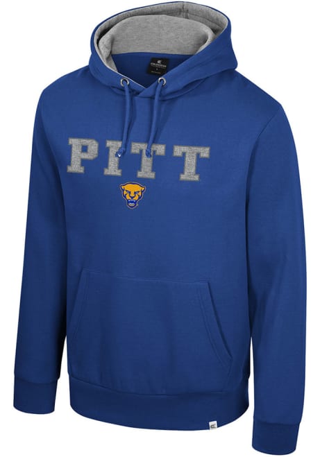 Mens Pitt Panthers Blue Colosseum Nippy Hooded Sweatshirt