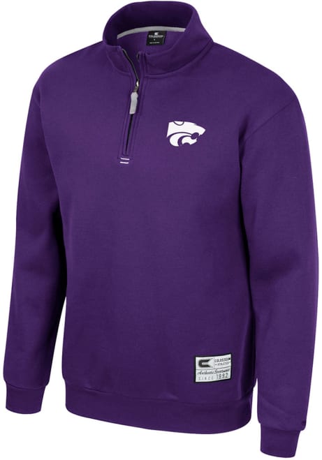 Mens K-State Wildcats Purple Colosseum Ill Be Back 1/4 Zip Pullover