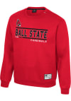 Main image for Colosseum Ball State Cardinals Mens Red Ill Be Back Long Sleeve Crew Sweatshirt