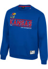 Main image for Colosseum Kansas Jayhawks Mens Blue Ill Be Back Long Sleeve Crew Sweatshirt