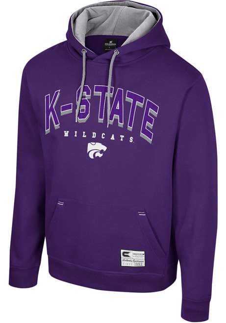 Mens K-State Wildcats Purple Colosseum Ill Be Back Hooded Sweatshirt