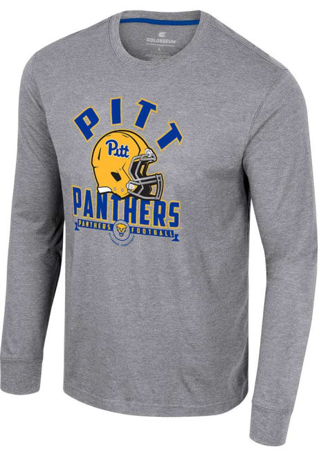 Mens Pitt Panthers Grey Colosseum No Problemo Football Tee