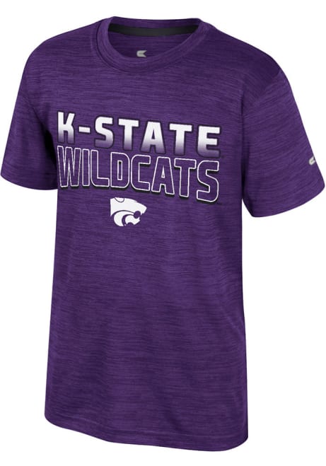 Youth K-State Wildcats Purple Colosseum Creative Short Sleeve T-Shirt