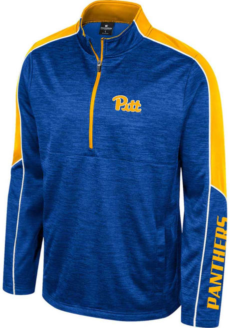 Youth Pitt Panthers Blue Colosseum Kyle Long Sleeve Quarter Zip