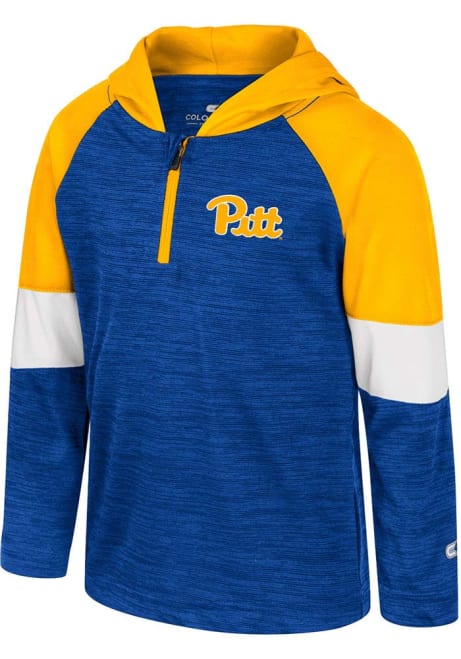 Toddler Pitt Panthers Blue Colosseum Creative Control Long Sleeve Qtr Zip