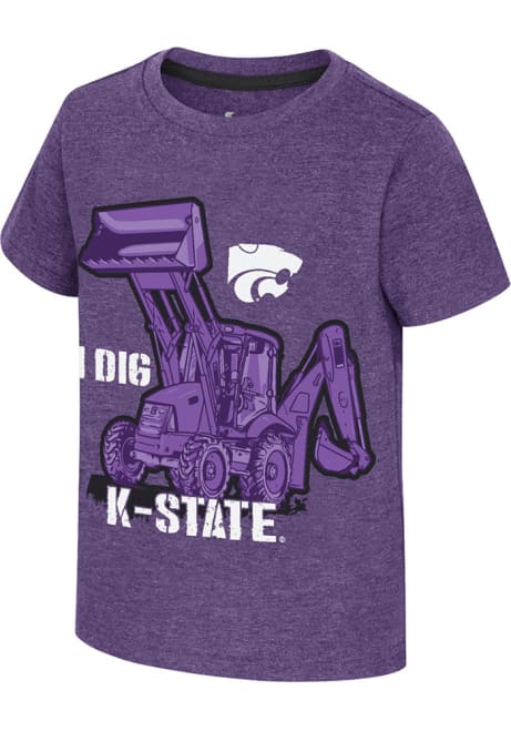 Toddler K-State Wildcats Purple Colosseum I Dig Short Sleeve T-Shirt