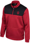 Main image for Colosseum Indiana Hoosiers Mens Crimson Lewis Long Sleeve Qtr Zip Pullover