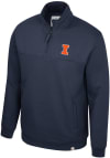 Main image for Colosseum Illinois Fighting Illini Mens Navy Blue Nippy Long Sleeve 1/4 Zip Pullover