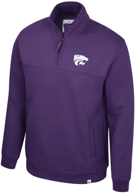 Mens K-State Wildcats Purple Colosseum Nippy 1/4 Zip Pullover