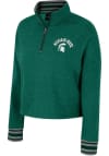 Main image for Womens Michigan State Spartans Green Colosseum Lovely 1/4 Zip Pullover