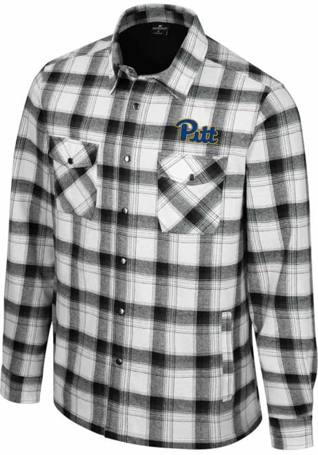 Mens Pitt Panthers White Colosseum Silent Majesty Plaid Light Weight Jacket