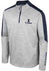 Main image for Colosseum Illinois Fighting Illini Mens Grey Cousins Long Sleeve 1/4 Zip Pullover