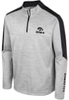 Main image for Colosseum Iowa Hawkeyes Mens Grey Cousins Long Sleeve 1/4 Zip Pullover