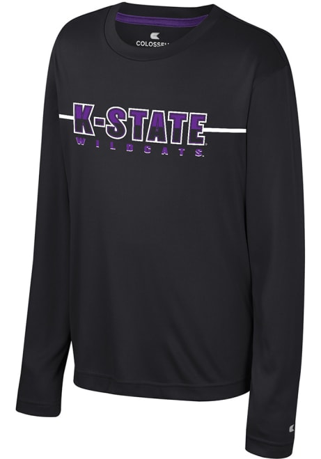 Youth K-State Wildcats Grey Colosseum Eddie Long Sleeve T-Shirt