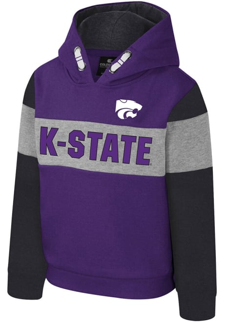 Toddler K-State Wildcats Purple Colosseum Vacation Long Sleeve Hooded Sweatshirt