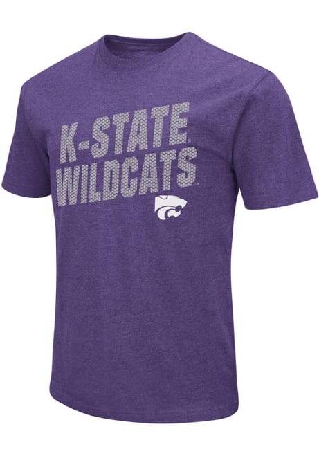 K-State Wildcats Purple Colosseum Flat Name Mascot Playbook Short Sleeve T Shirt