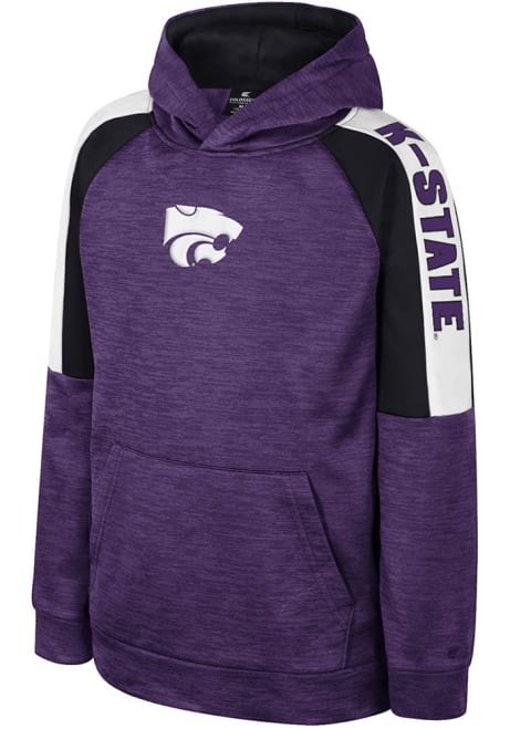 Youth K-State Wildcats Purple Colosseum Rylos Long Sleeve Hood