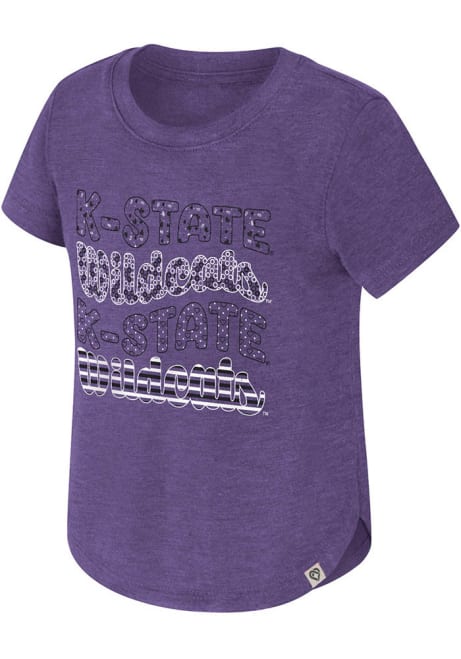 Toddler Girls K-State Wildcats Purple Colosseum Rogan Short Sleeve T-Shirt