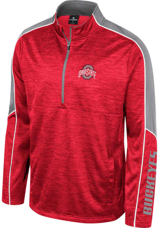 Women's Colosseum Scarlet Ohio State Buckeyes Tunic Pullover Hoodie