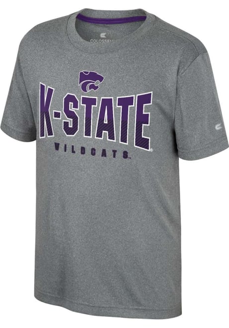 Youth K-State Wildcats Grey Colosseum Freddy Short Sleeve T-Shirt