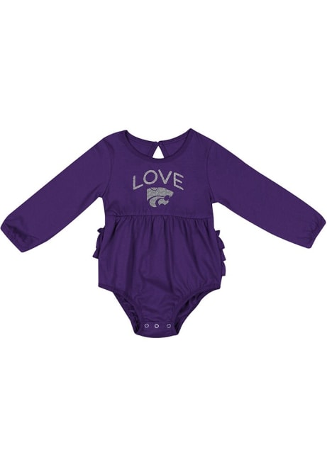 Baby K-State Wildcats Purple Colosseum Katinka LS One Piece