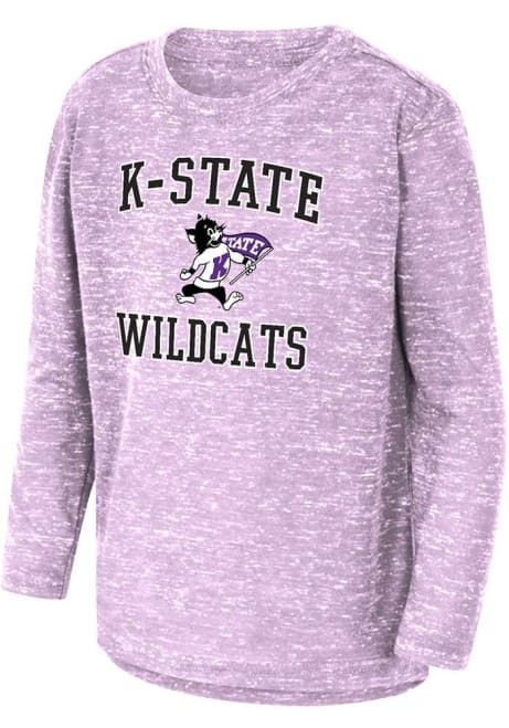 Toddler K-State Wildcats Lavender Colosseum Knobby No 1 Long Sleeve T-Shirt