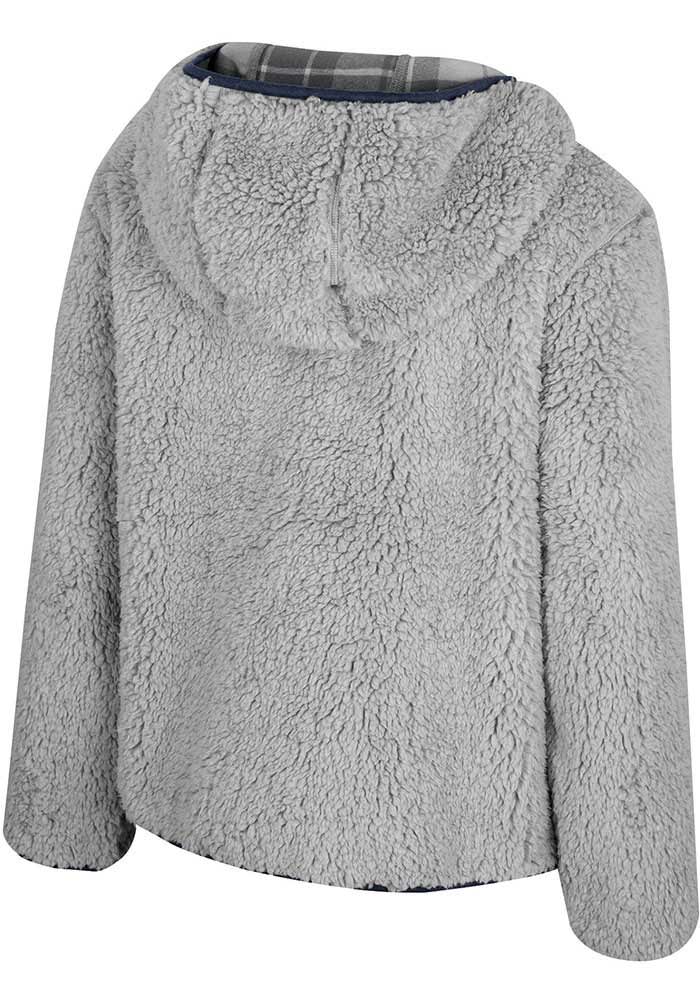 Colosseum Womens GREY Michigan Wolverines Matilda 1/2 Zip Hoodie