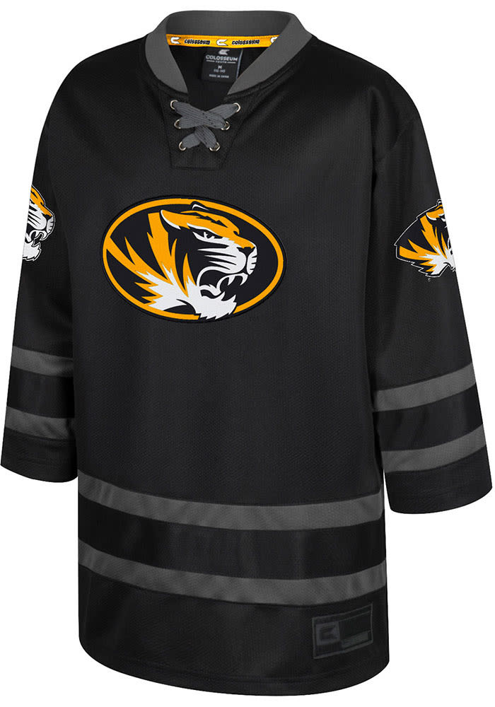 Missouri Tigers Youth BLACK On the Ice Hockey Jersey - 150320260