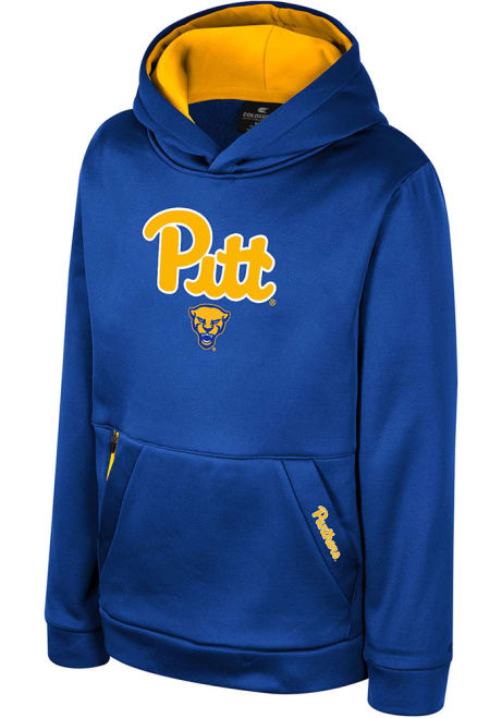 Youth Pitt Panthers Blue Colosseum Armada Long Sleeve Hood