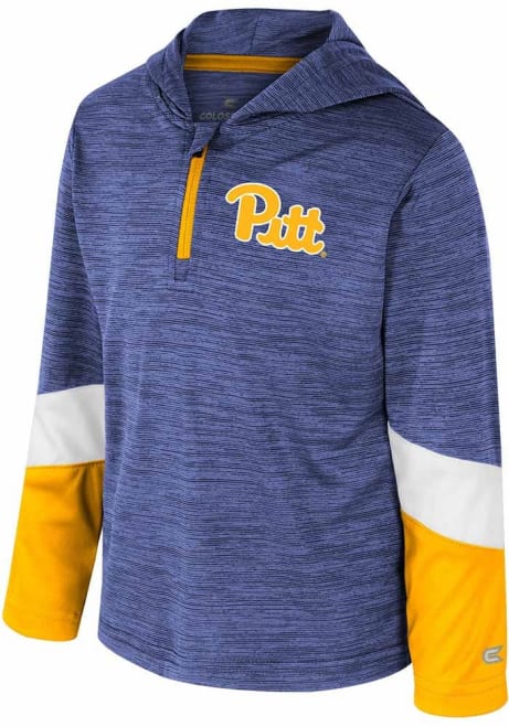 Toddler Pitt Panthers Blue Colosseum Rylos Long Sleeve Qtr Zip