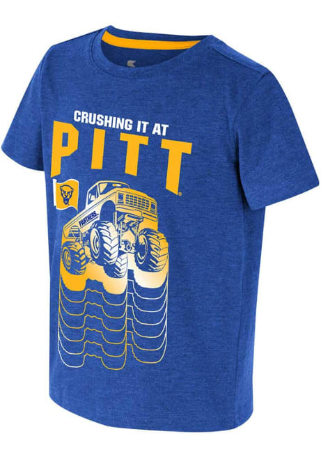 Toddler Pitt Panthers Blue Colosseum Crushing It Truck Short Sleeve T-Shirt