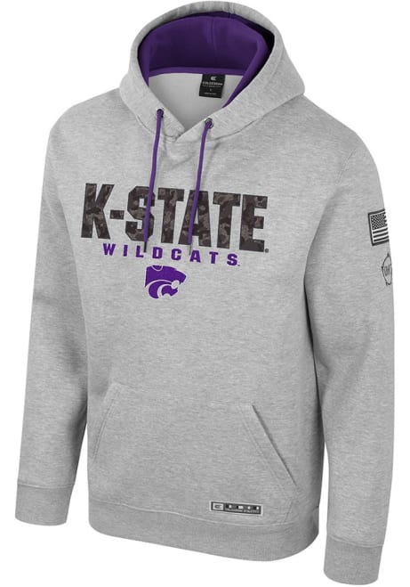 Mens K-State Wildcats Grey Colosseum OHT Oorah Hooded Sweatshirt