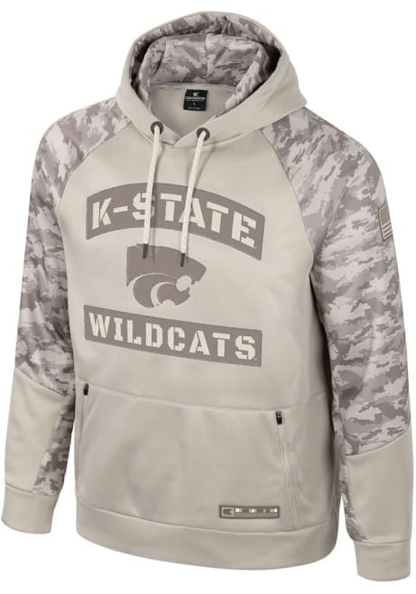 Mens K-State Wildcats Tan Colosseum OHT Mojave Long Sleeve Hoodie