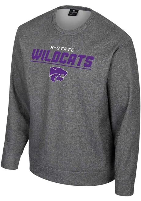 Mens K-State Wildcats Charcoal Colosseum Clark Sweatshirt