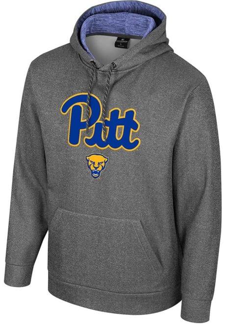 Mens Pitt Panthers Charcoal Colosseum McCarthy Long Sleeve Hoodie