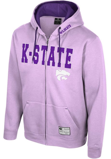 Mens K-State Wildcats Lavender Colosseum Harrison Long Sleeve Full Zip Jacket