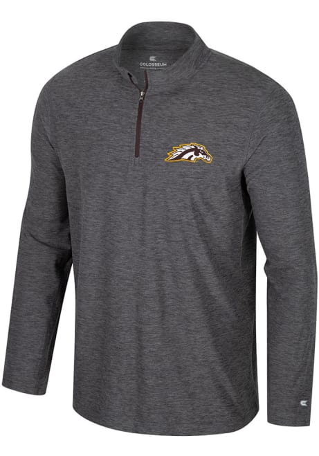 Mens Western Michigan Broncos Charcoal Colosseum Hartman Qtr Zip Pullover