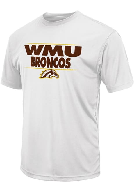 Western Michigan Broncos White Colosseum Trail Short Sleeve T Shirt