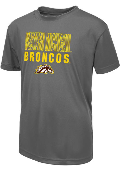 Youth Western Michigan Broncos Charcoal Colosseum Trails Short Sleeve T-Shirt