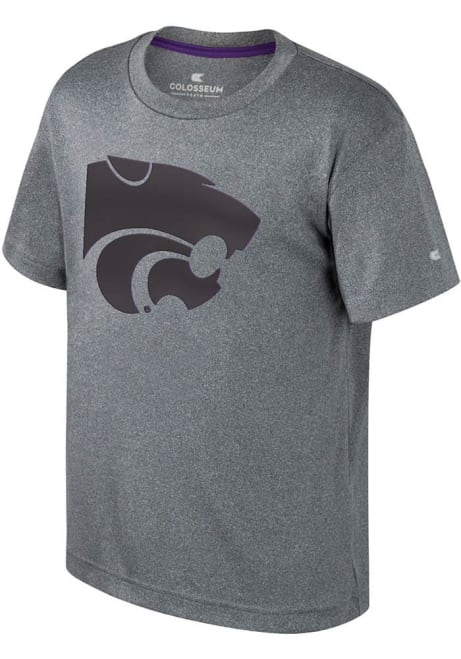 Youth K-State Wildcats Grey Colosseum Very Metal Short Sleeve T-Shirt