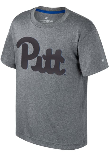 Youth Pitt Panthers Grey Colosseum Very Metal Short Sleeve T-Shirt