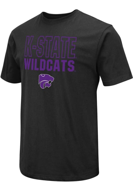 K-State Wildcats Black Colosseum Flat Name Mascot Field Short Sleeve T Shirt