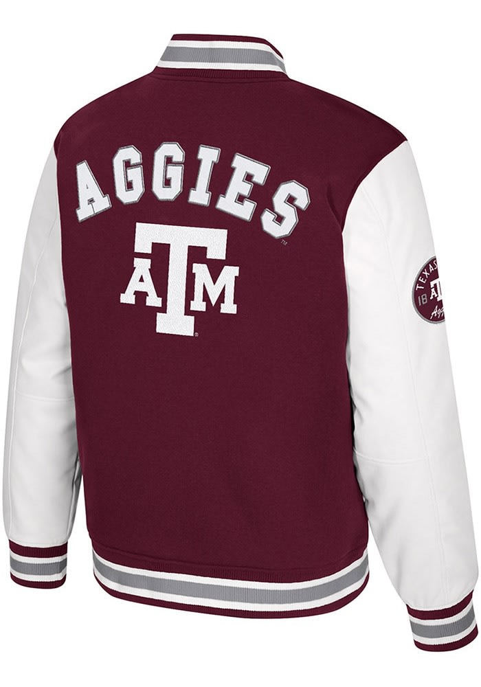 Colosseum Texas A&M Aggies Mens MAROON Grand Tour Letterman Medium
