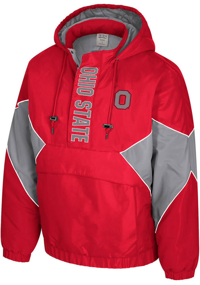 Colosseum Mens Red Ohio State Buckeyes Richest Man Winter Coat