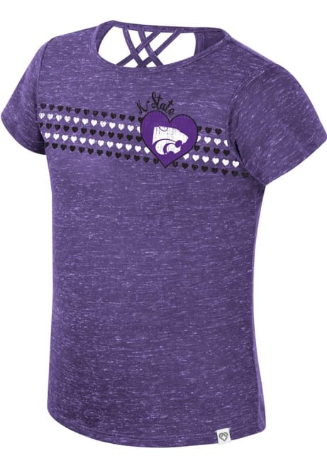 Toddler Girls K-State Wildcats Purple Colosseum Star Court Short Sleeve T-Shirt