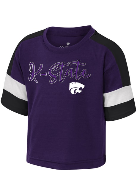 Toddler Girls K-State Wildcats Purple Colosseum Diamond Short Sleeve T-Shirt